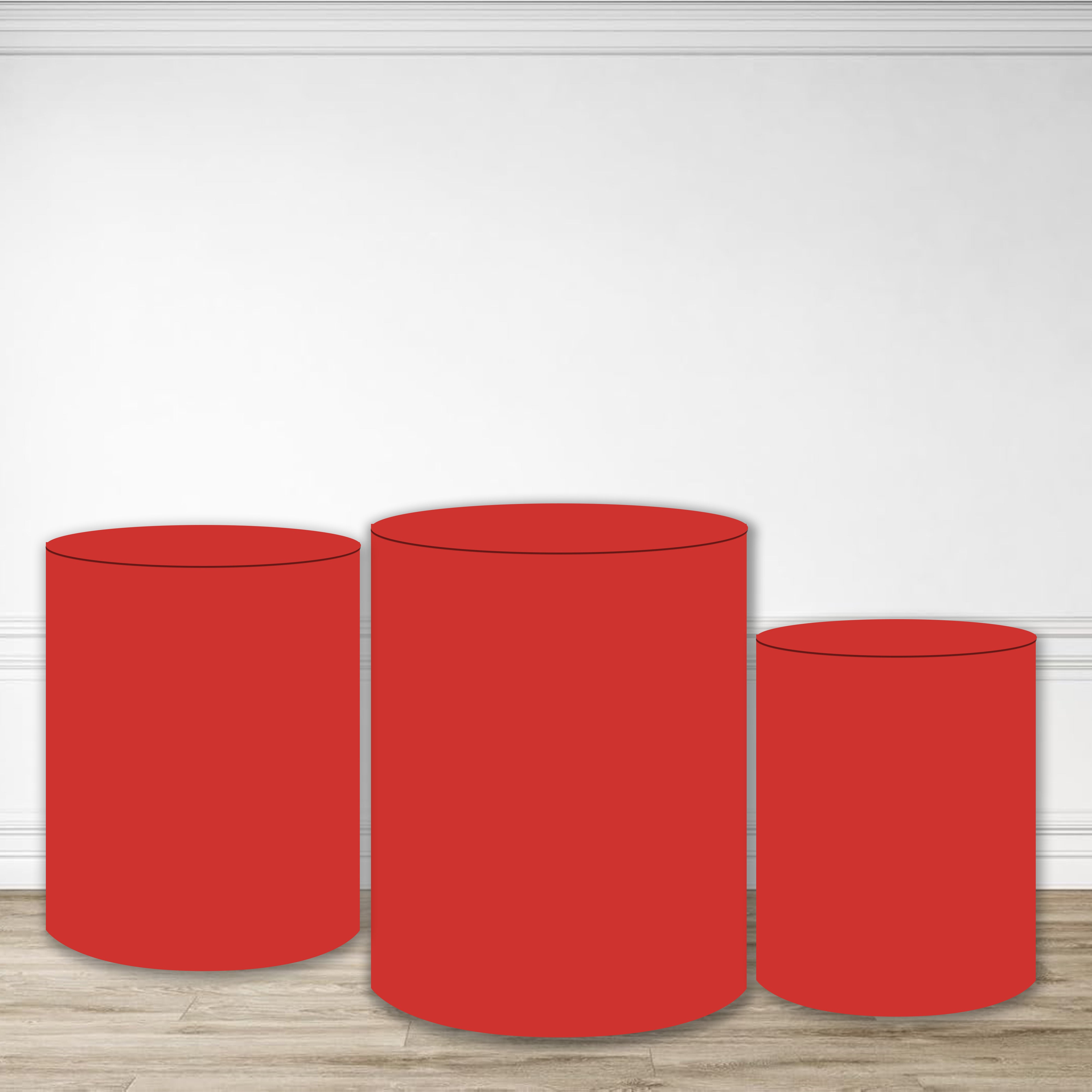 Plinth Cover Vibrant Solid Red Tone Solid Color Backdrop MRR10-254