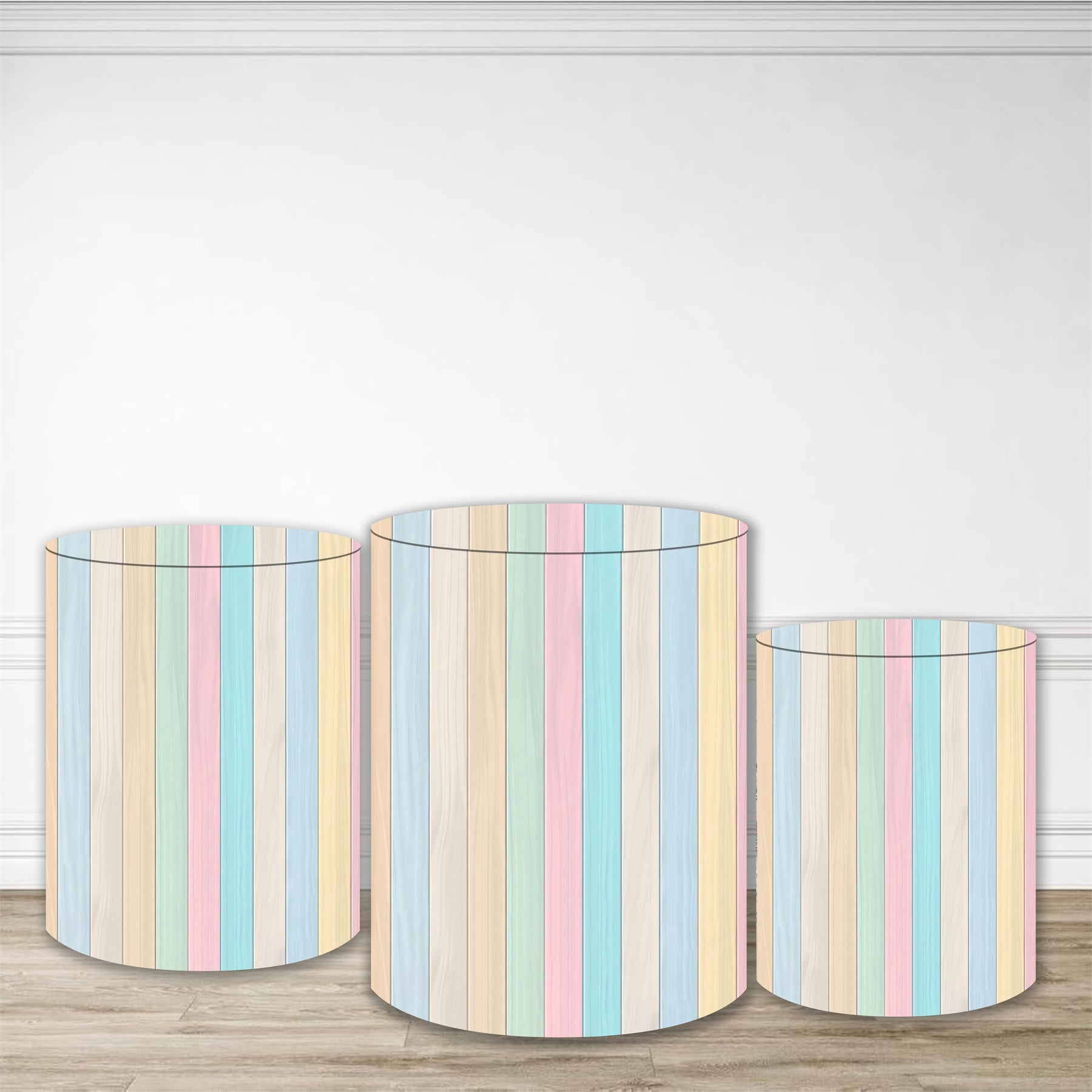 Plinth Cylinder Cover Kit Pastel Color Wood Pedestal Covers MRR10-266