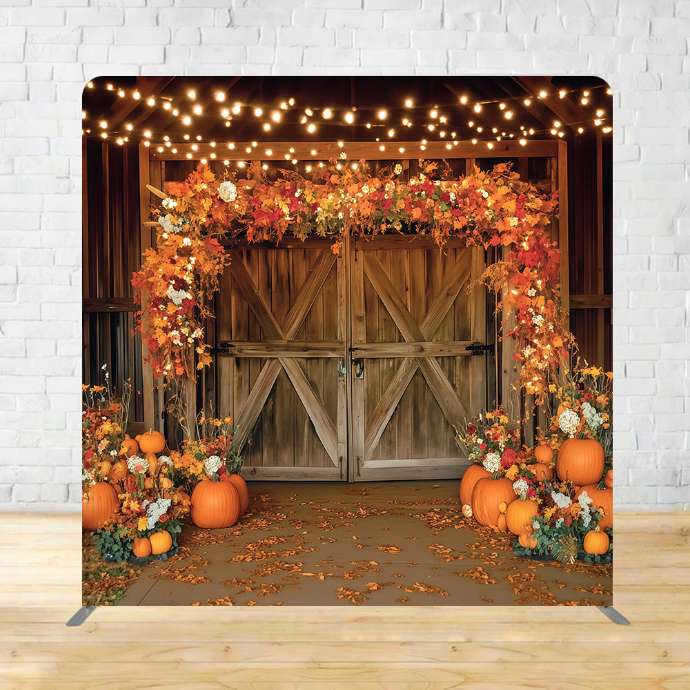 Tension Fabric Backdrop Rustic Barn Entrance Fall Backdrop MRR11-1