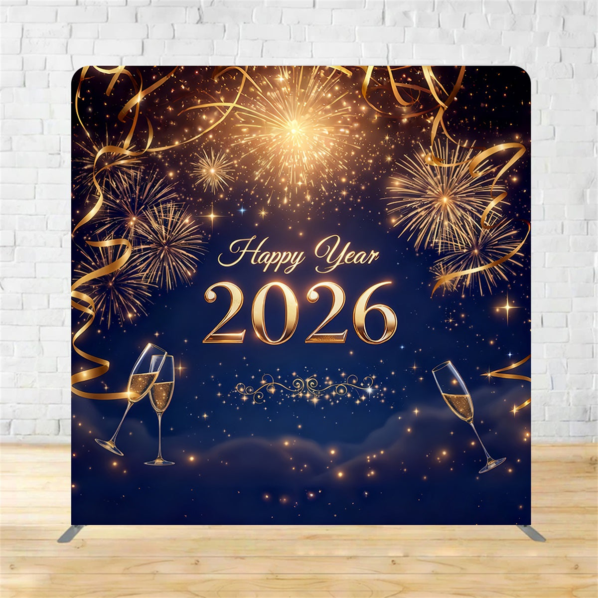 Square Shape Tension Fabric Display Arch 2026 Fireworks New Year Backdrop MRR11-36