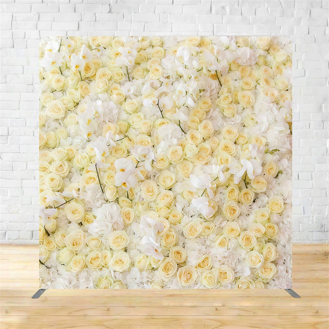 Square Backdrop Cover Yellow White Flower Wall Valentines Backdrop MRR11-60