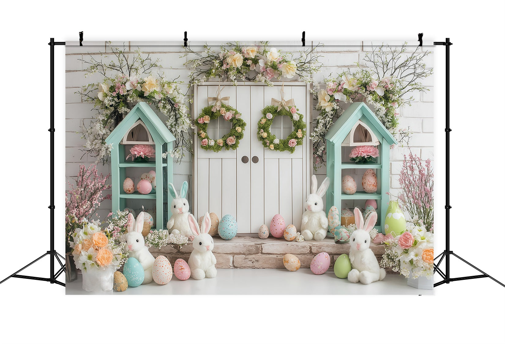 Easter Photo Backdrop Ideas Spring Cottage Bunny Bunny Backdrop MRR11-81