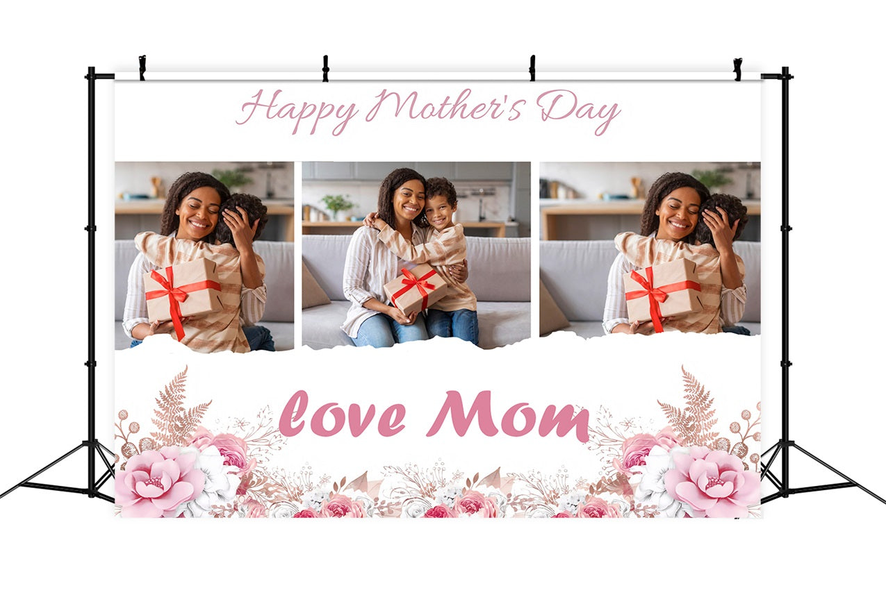 Mothers Day Backdrop Floral Love Celebration Custom Backdrop MRR3-36