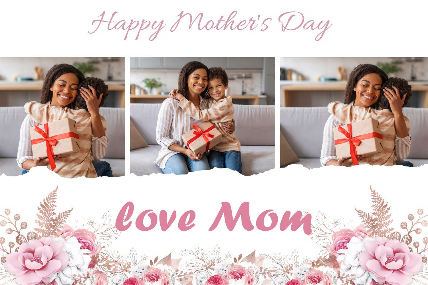 Mothers Day Backdrop Floral Love Celebration Custom Backdrop MRR3-36