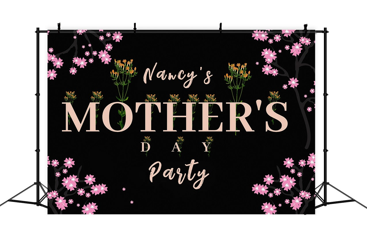 Mothers Day Backdrops Dark Floral Elegant Customized Backdrop MRR3-40