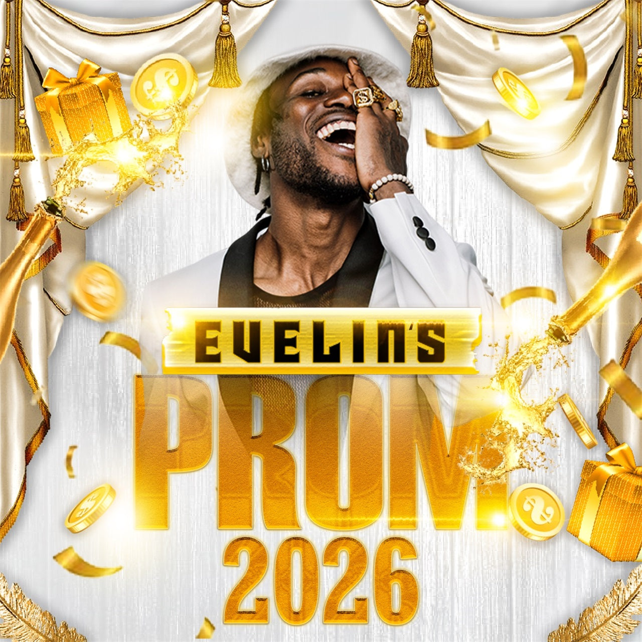 Prom Backdrops  Luxury Curtain Personalized Graduation Party Backdrop MRR5-27