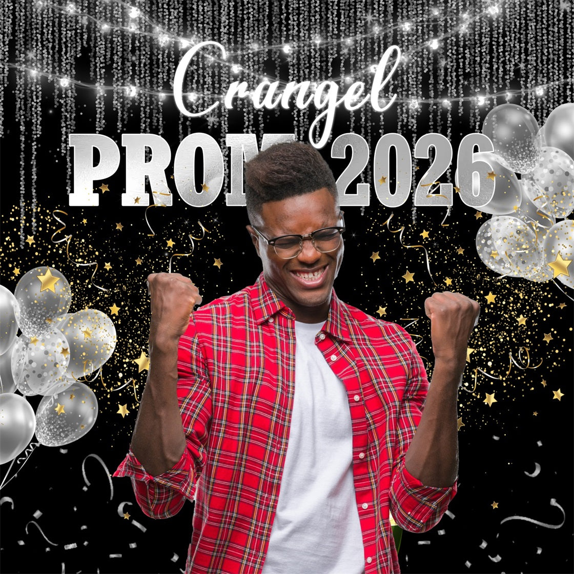 Prom Backdrop Ideas Cool Silver Balloons Custom Graduation Party Backdrop MRR5-32