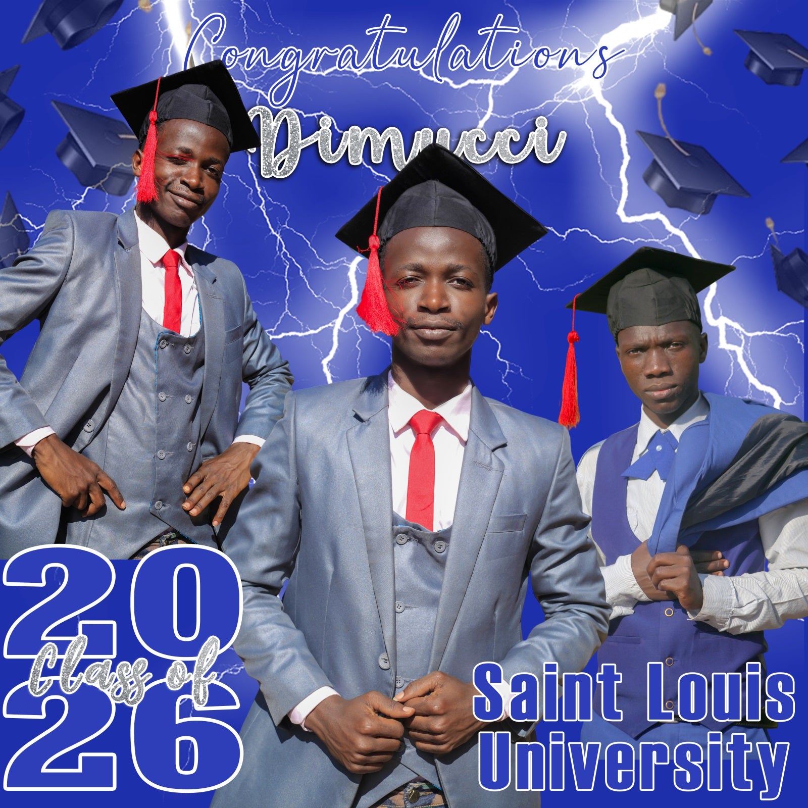 2026 Graduation Backdrop Electric Storm Custom Graduation Party Backdrop MRR5-42