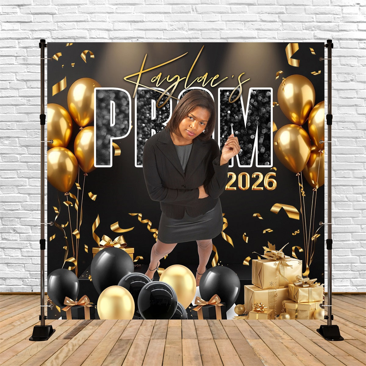 Prom 2026 Backdrop Luxe Balloons Gift Custom Party Graduation Backdrop MRR6-1