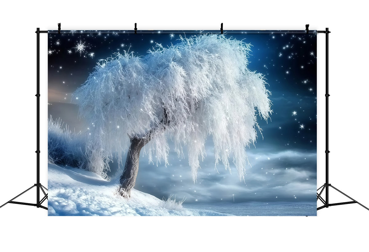 Winter Forest Backdrop Snowfall Serenity Grove Backdrop MRR7-106