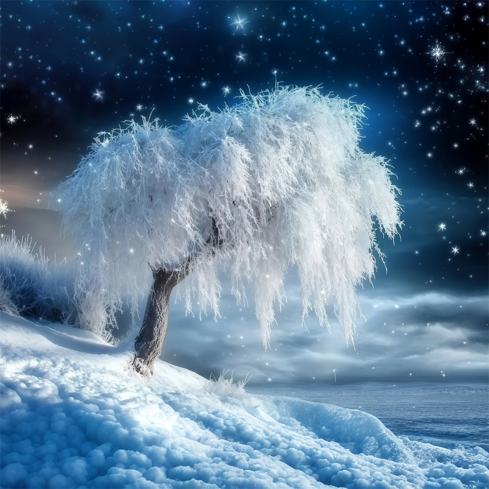 Winter Forest Backdrop Snowfall Serenity Grove Backdrop MRR7-106