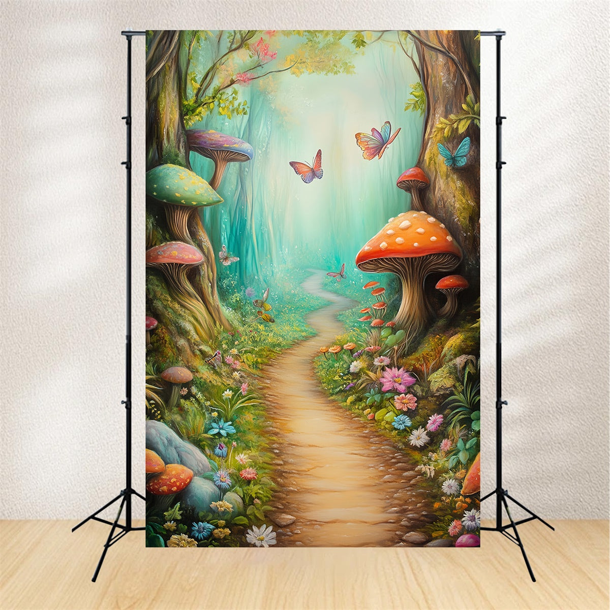 Fairy Forest Backdrop Butterfly Trail Mushroom Backdrop MRR7-110