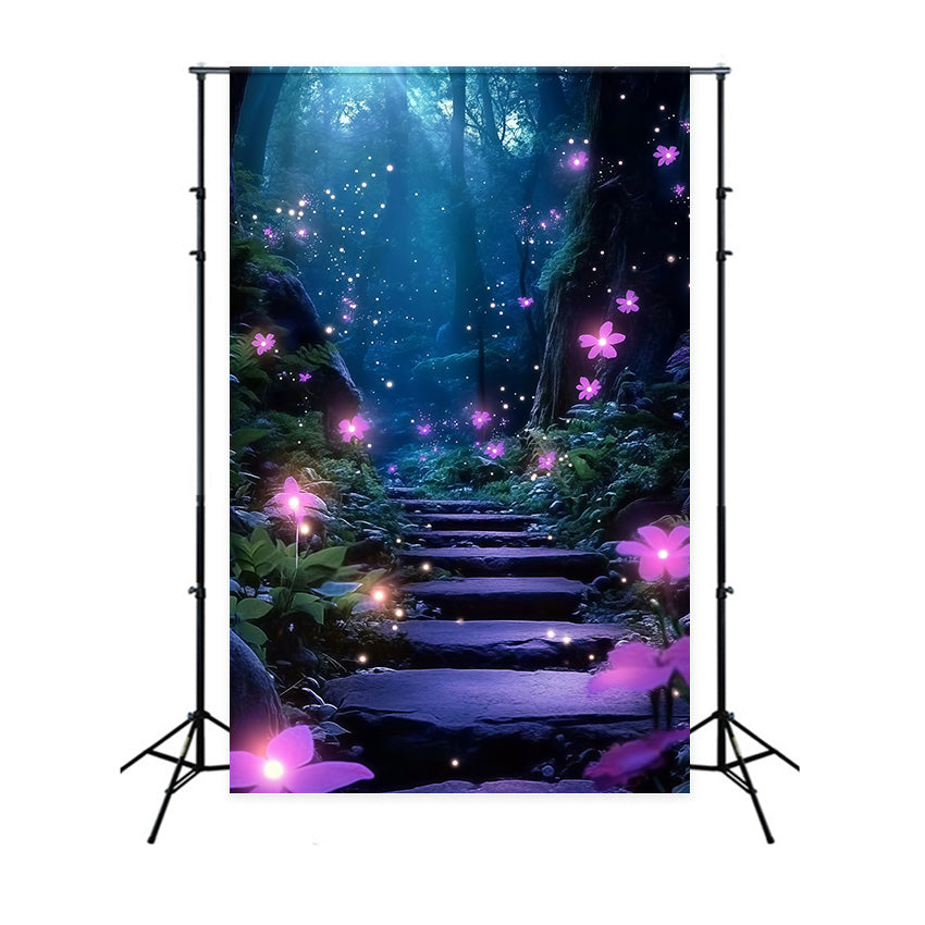 Enchanted Forest Backdrops Dreamy Bloom Steps Backdrop MRR7-111