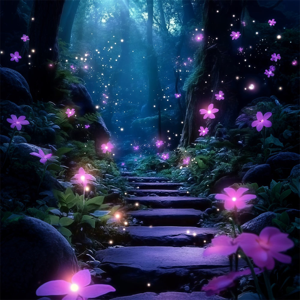 Enchanted Forest Backdrops Dreamy Bloom Steps Backdrop MRR7-111
