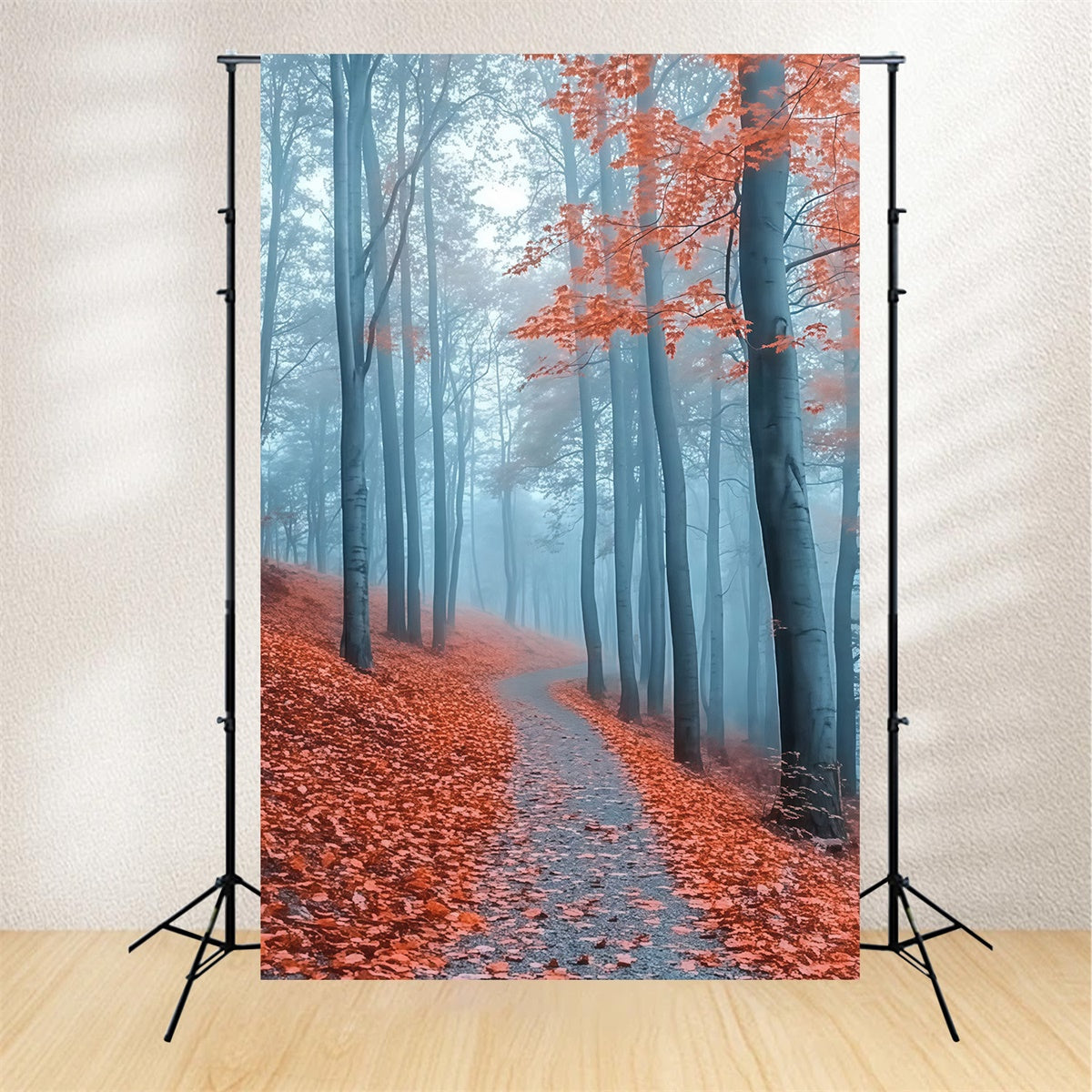 Autumn Forest Backdrop Misty Crimson Path Backdrop MRR7-112