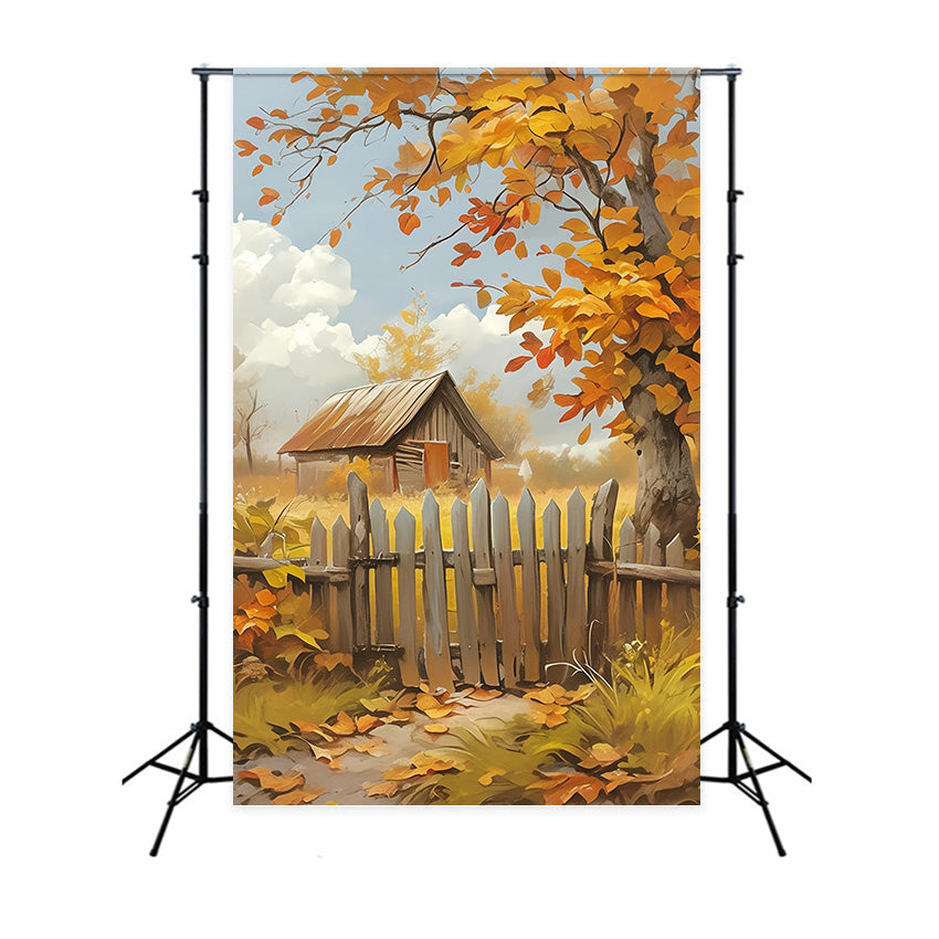 Fall Photoshoot Backdrop Breeze Cottage Dream Backdrop MRR7-141