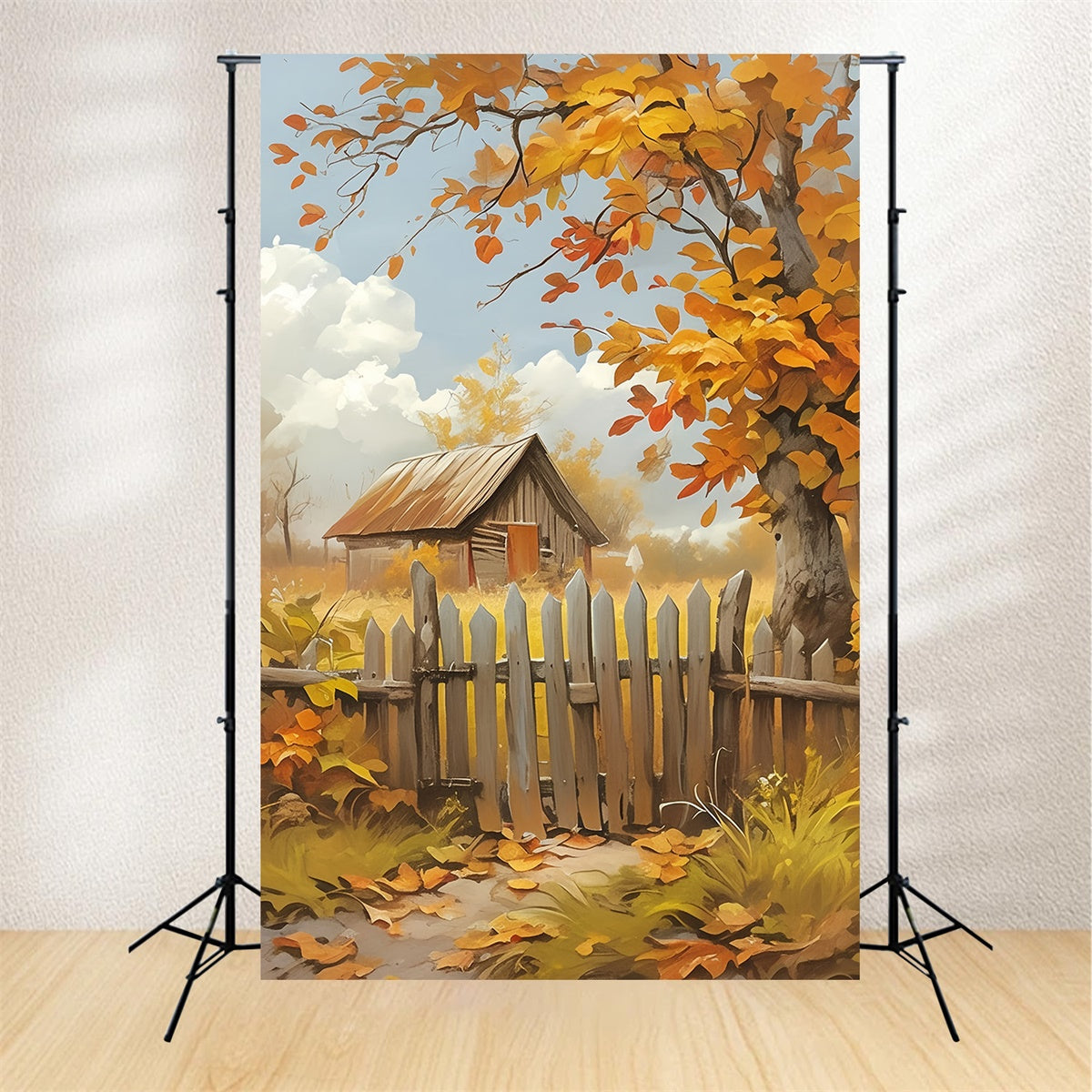 Fall Photoshoot Backdrop Breeze Cottage Dream Backdrop MRR7-141