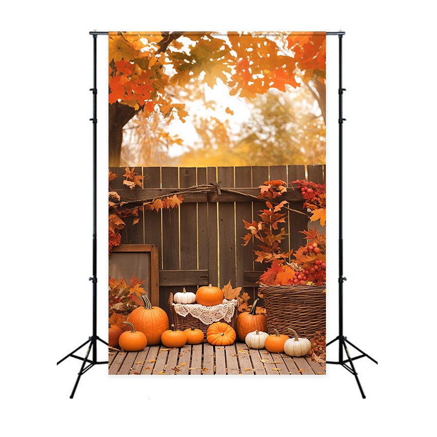 Fall Photography Backdrops Cozy Corner Pumpkin Backdrop MRR7-142