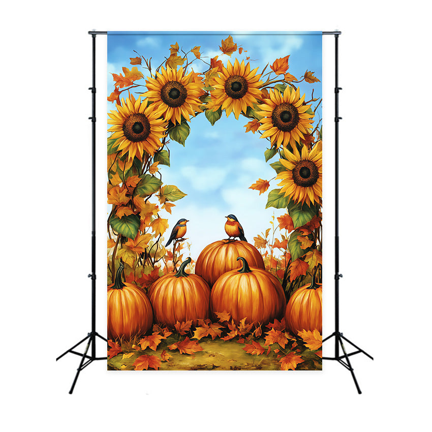 Fall Photography Backdrops Pumpkin Arch Delight Backdrop MRR7-145