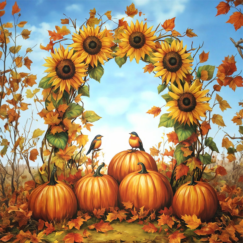 Fall Photography Backdrops Pumpkin Arch Delight Backdrop MRR7-145