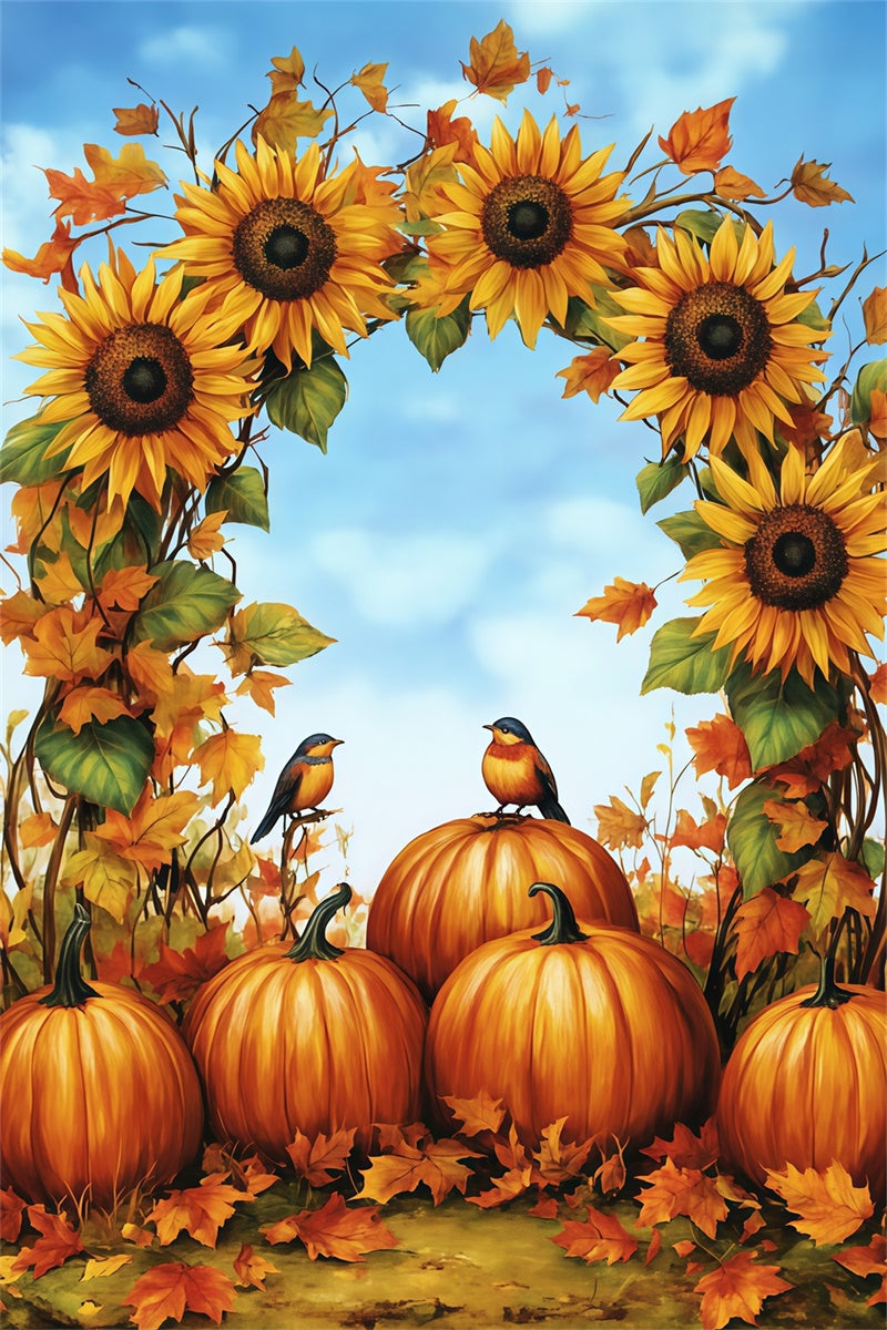 Fall Photography Backdrops Pumpkin Arch Delight Backdrop MRR7-145