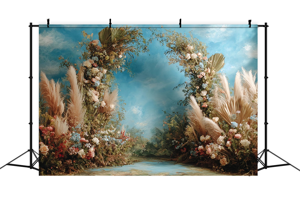 Bohemian Photo Backdrop Sky Archway Garden Backdrop MRR7-241