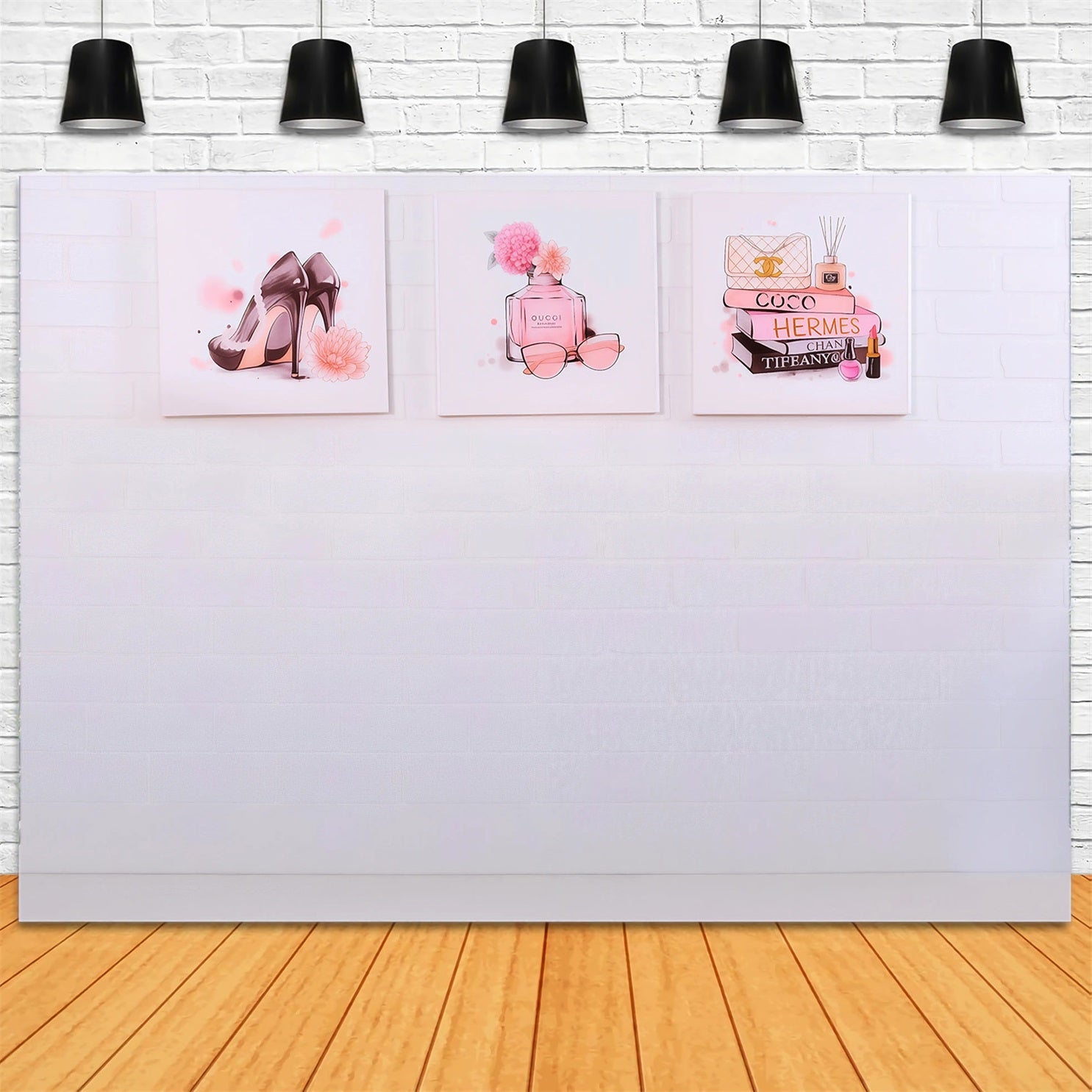 Children Backdrops Fashion Heels Perfume Books Decor newborn Backdrop MRR9-21