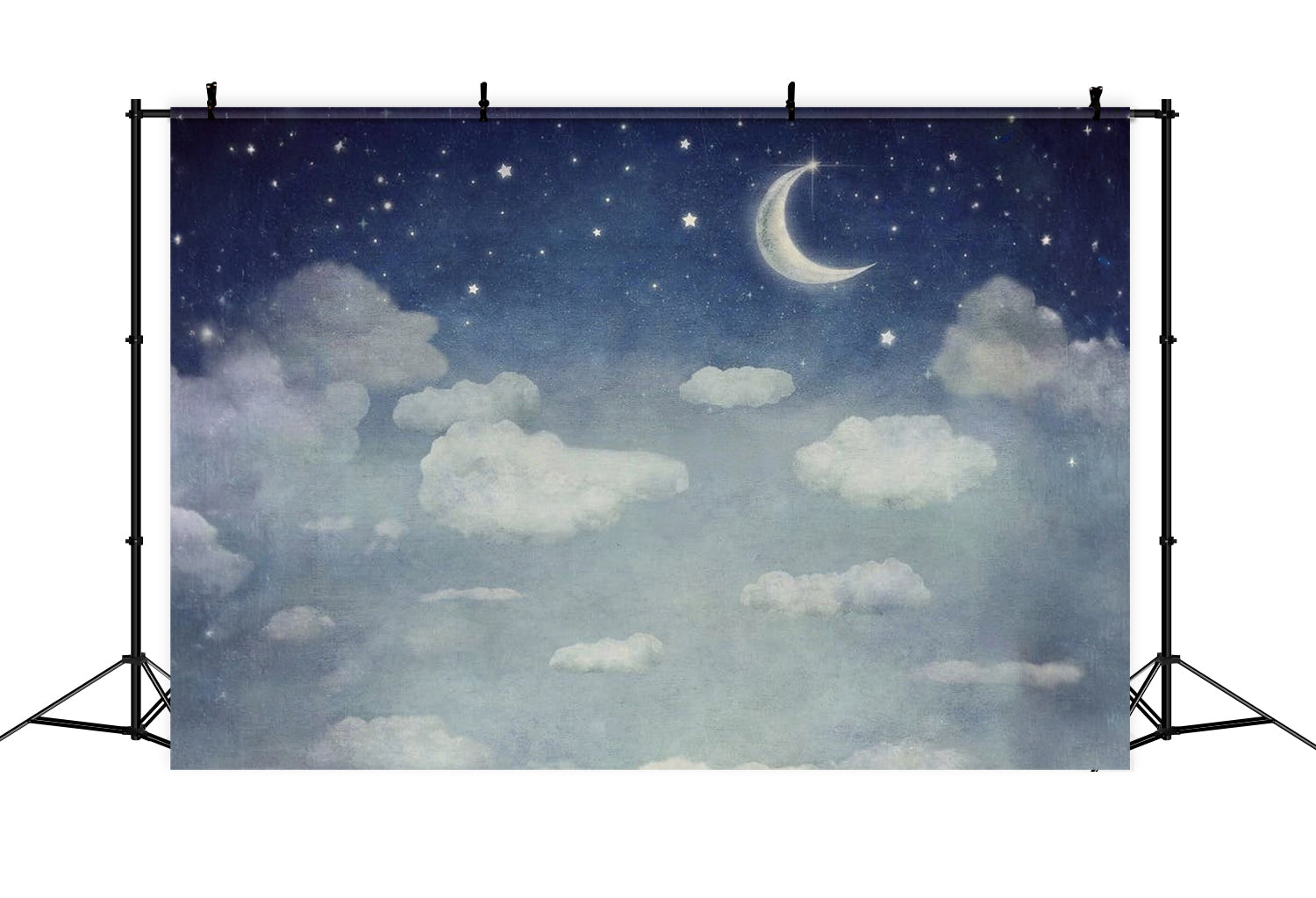 Cloud Backdrop Moonlit Starry Sky Dreamy Clouds Sky Backdrop MRR9-95