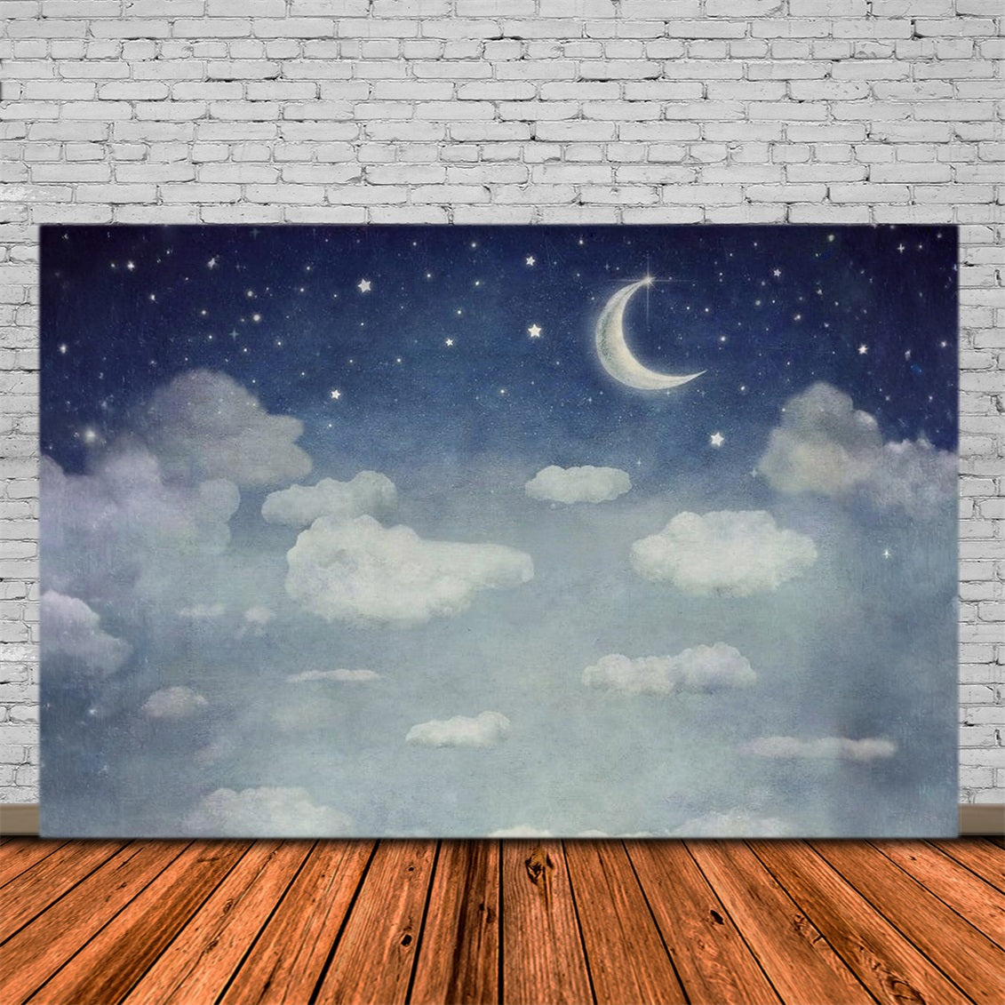 Cloud Backdrop Moonlit Starry Sky Dreamy Clouds Sky Backdrop MRR9-95