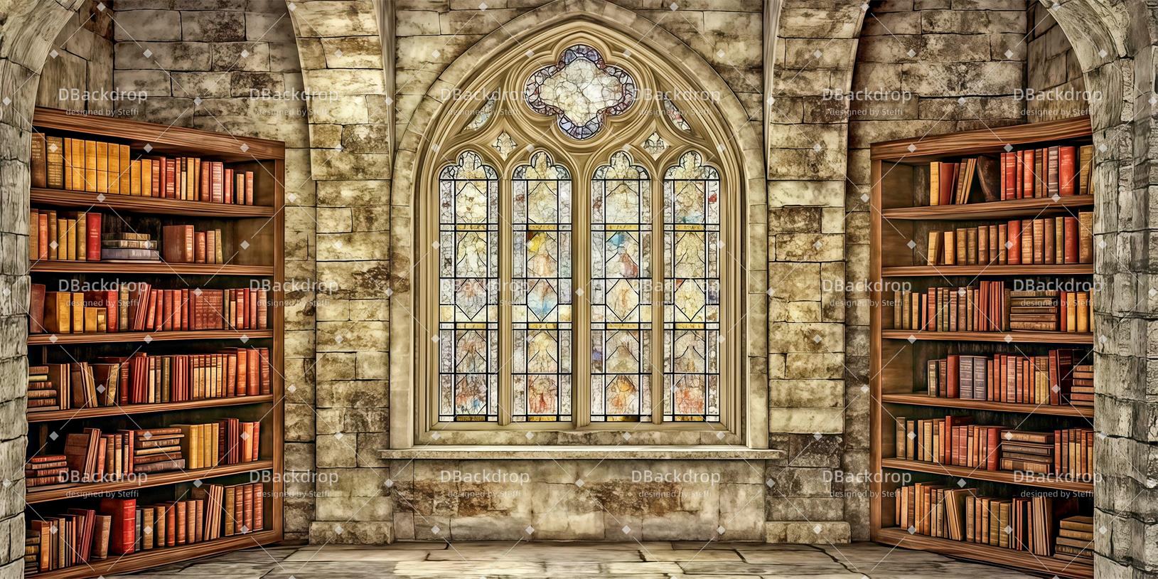 Musical Backdrop Monastery Library Backdrops for Theater CSH59-T75