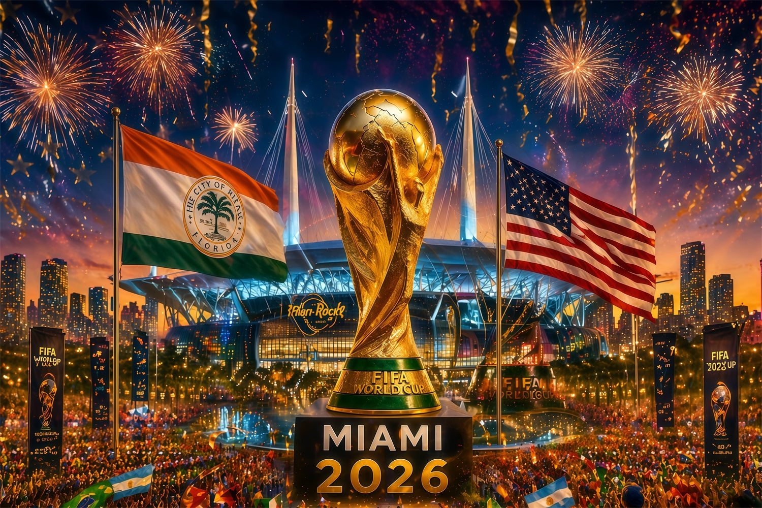 Dallas Soccer Night Photo Booth Backdrop World Cup Stadium Night Host City Landmarks Backdrop RR64-38