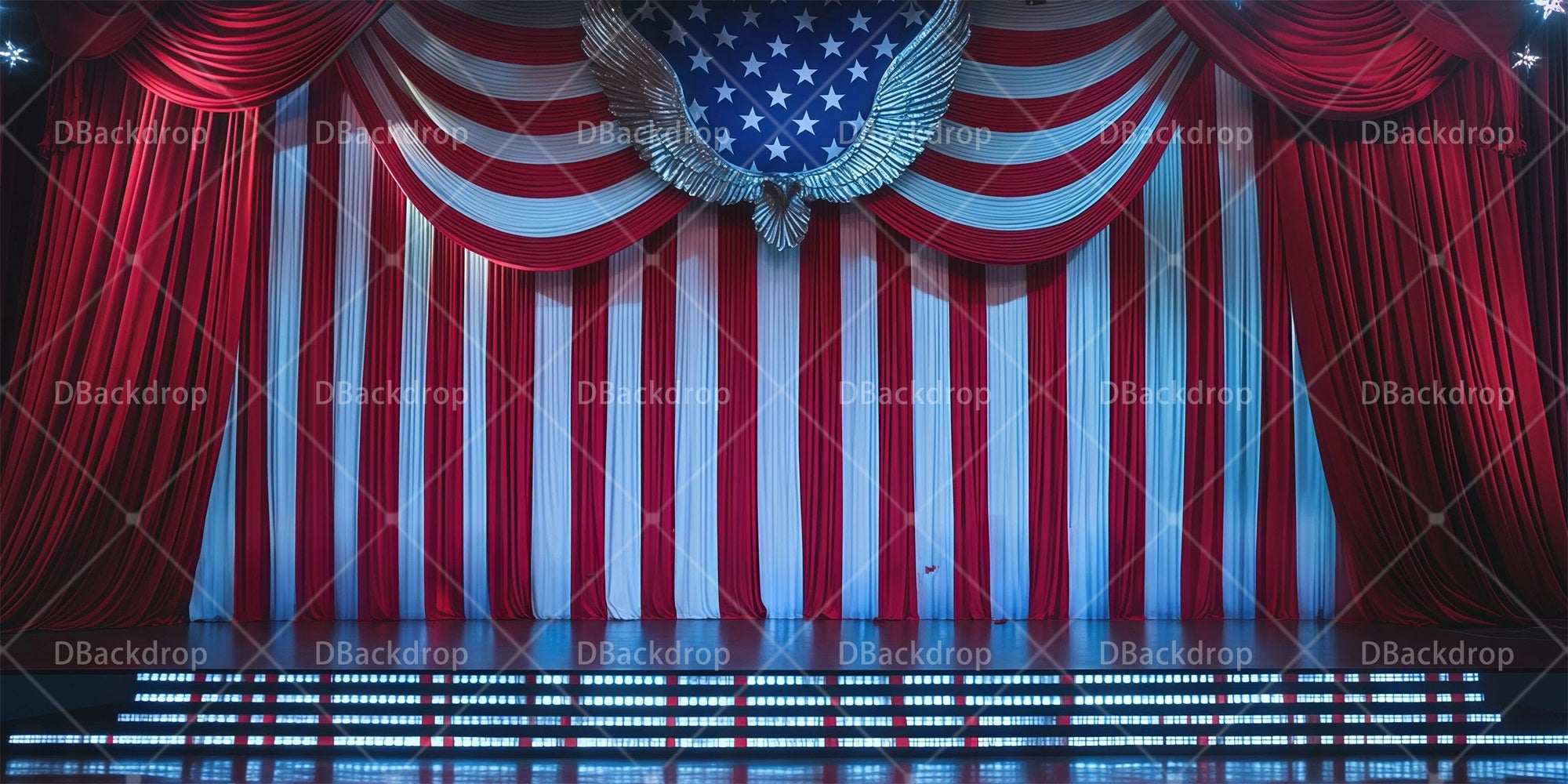 Professional Stage Backdrops Eagle Patriotic Stage Performance Backdrop RR66-T129