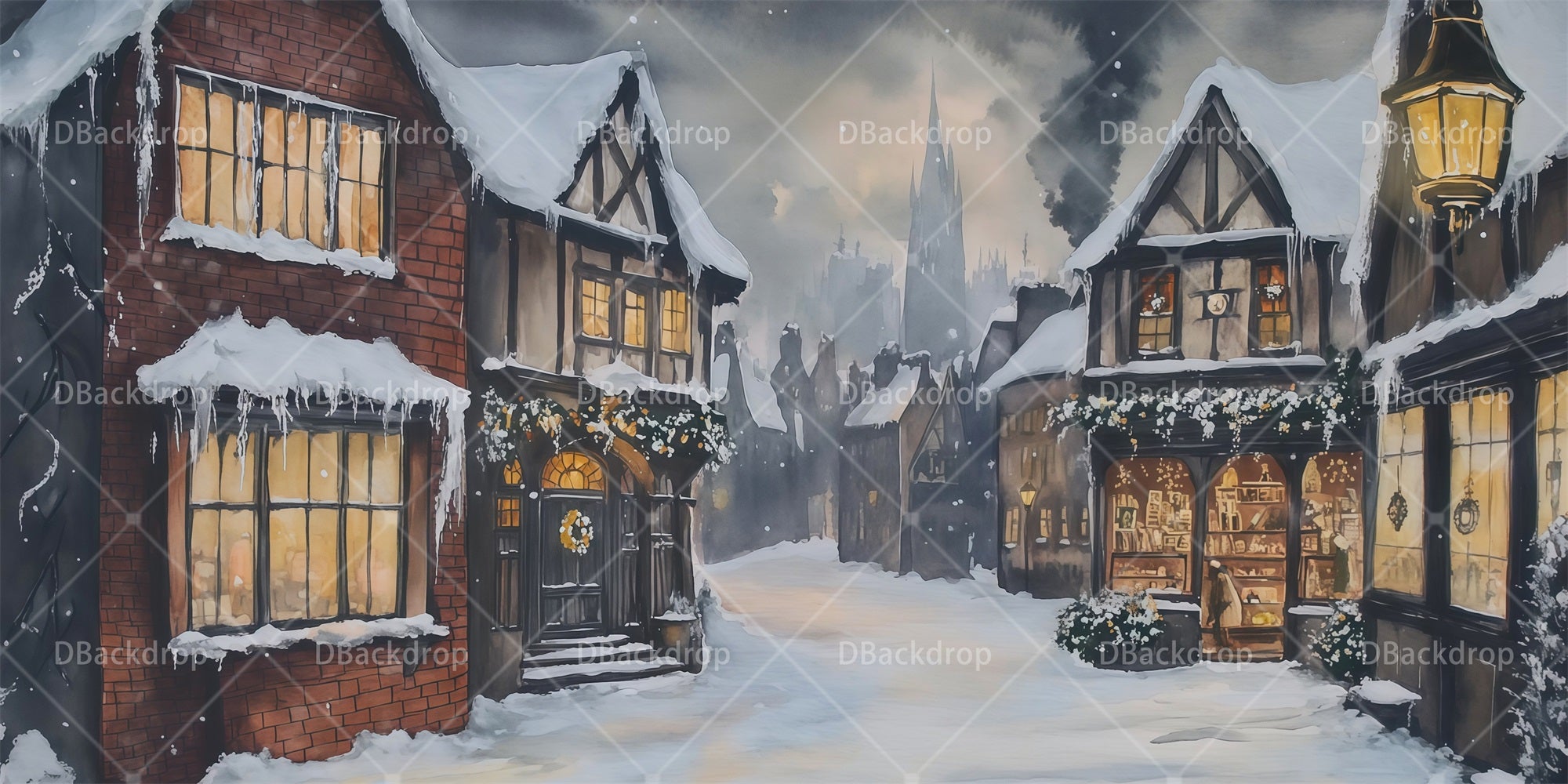 Theater Backdrop Dickens Street School Play Backdrops RR66-T36