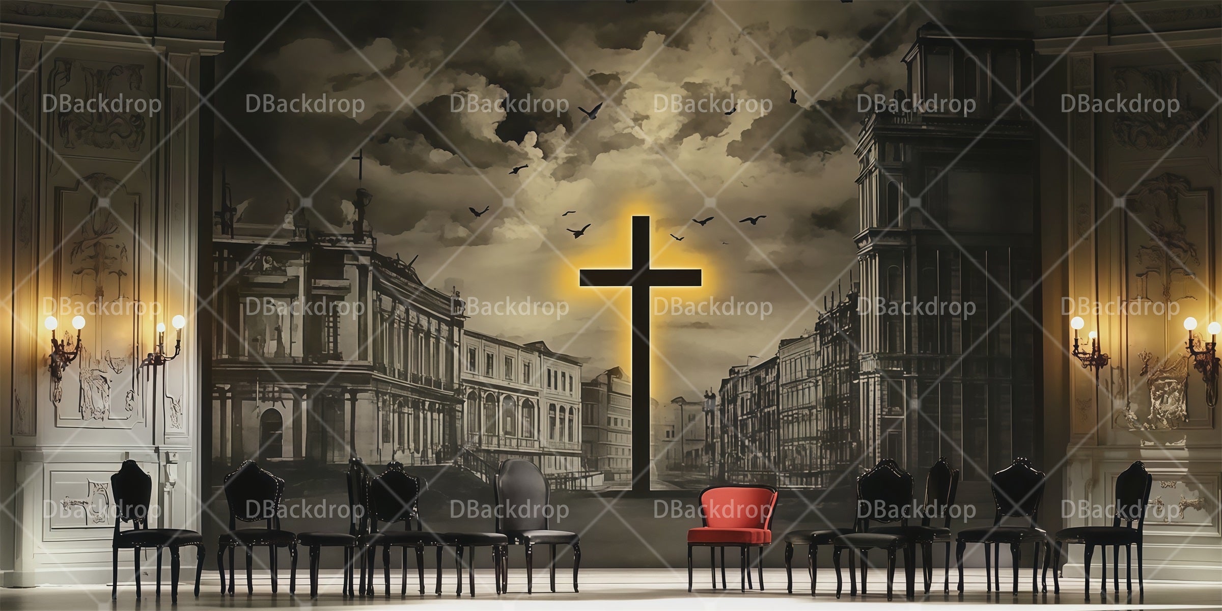 Stage Backdrop Ideas Cross City Hall Backdrops Theater RR66-T42