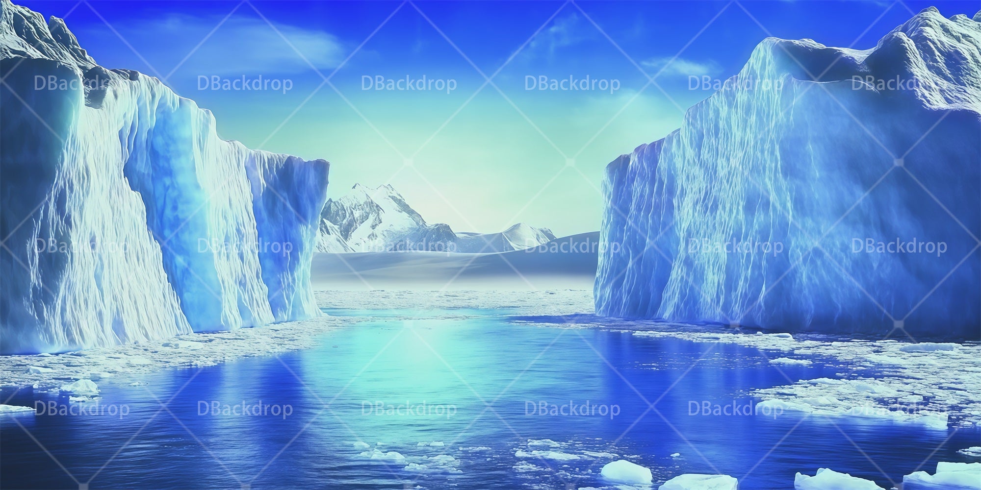 Large Stage Backdrops Icy Waters Stage Scenery Backdrops RR66-T54