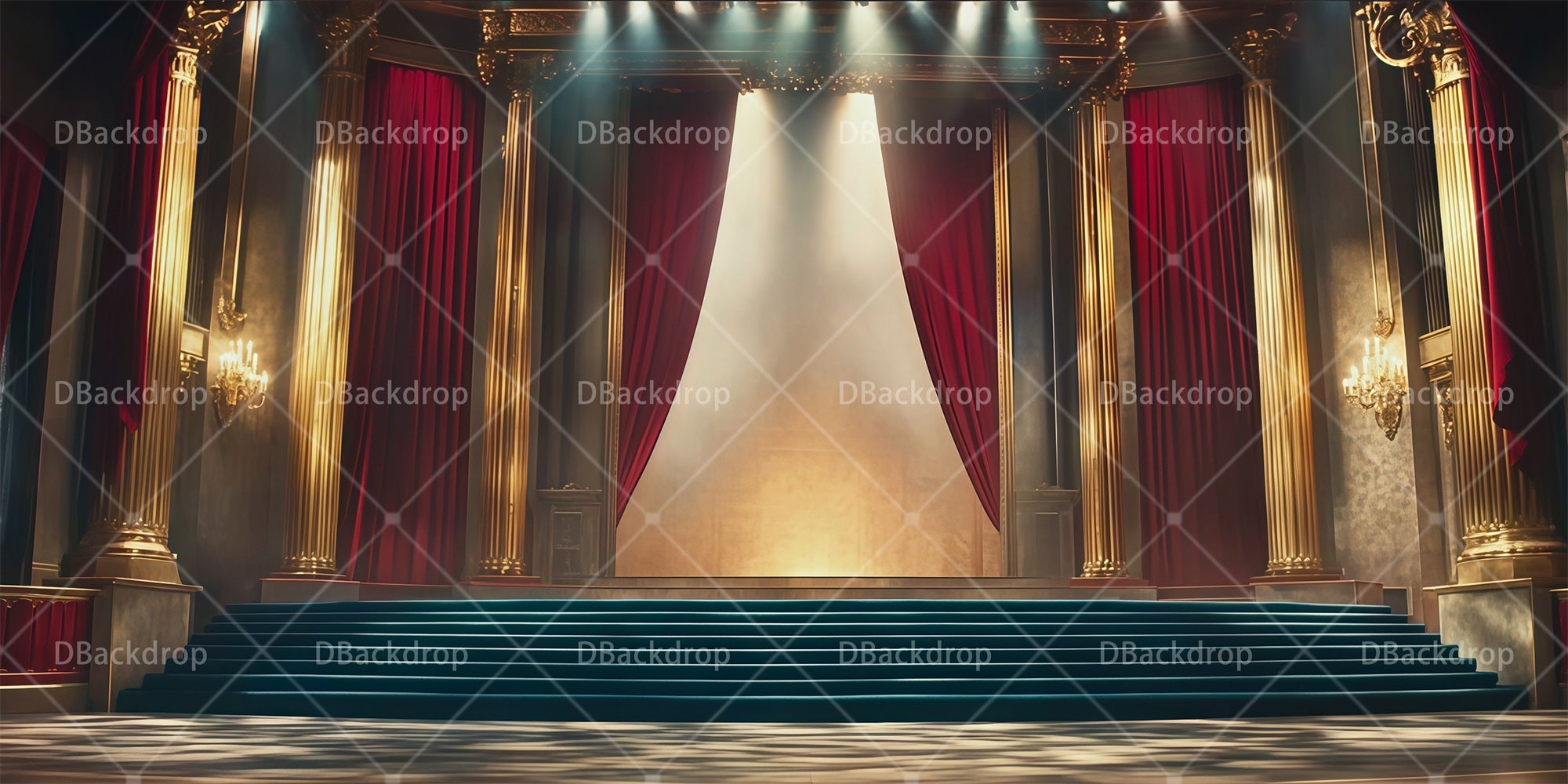 Theater Stage Backdrop Night Club Dance Recital Backdrop RR66-T55