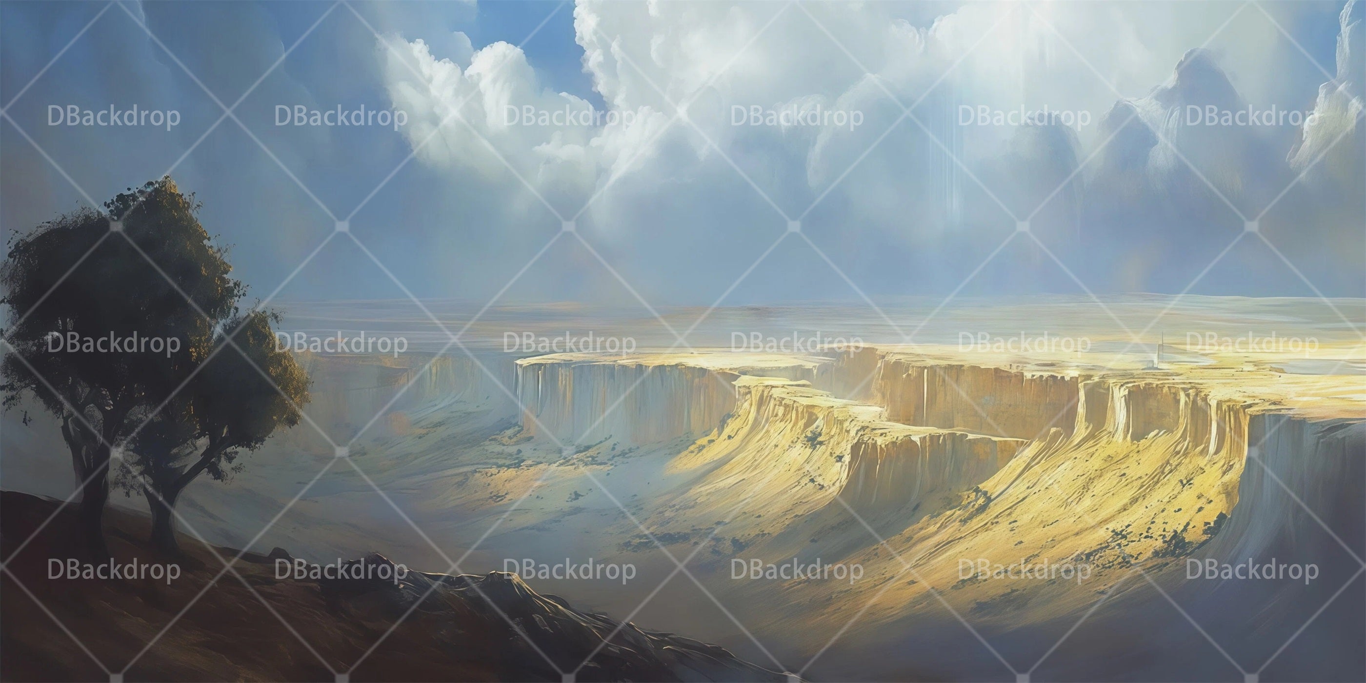 Performance Backdrop Mountain Flood City School Play Backdrops RR66-T87