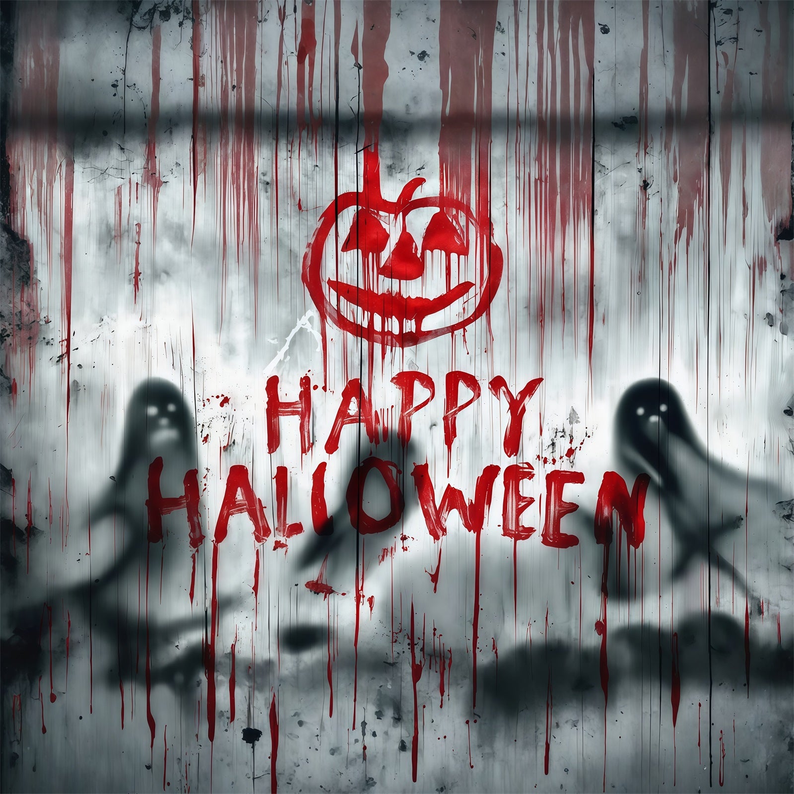 Halloween Bloody Backdrop Bloody Ghost Wall Shadows Halloween Backdrops RR67-52