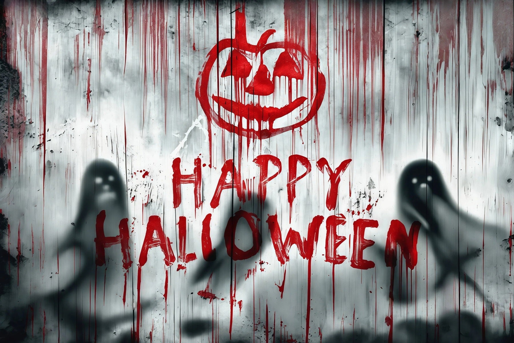 Halloween Bloody Backdrop Bloody Ghost Wall Shadows Halloween Backdrops RR67-52