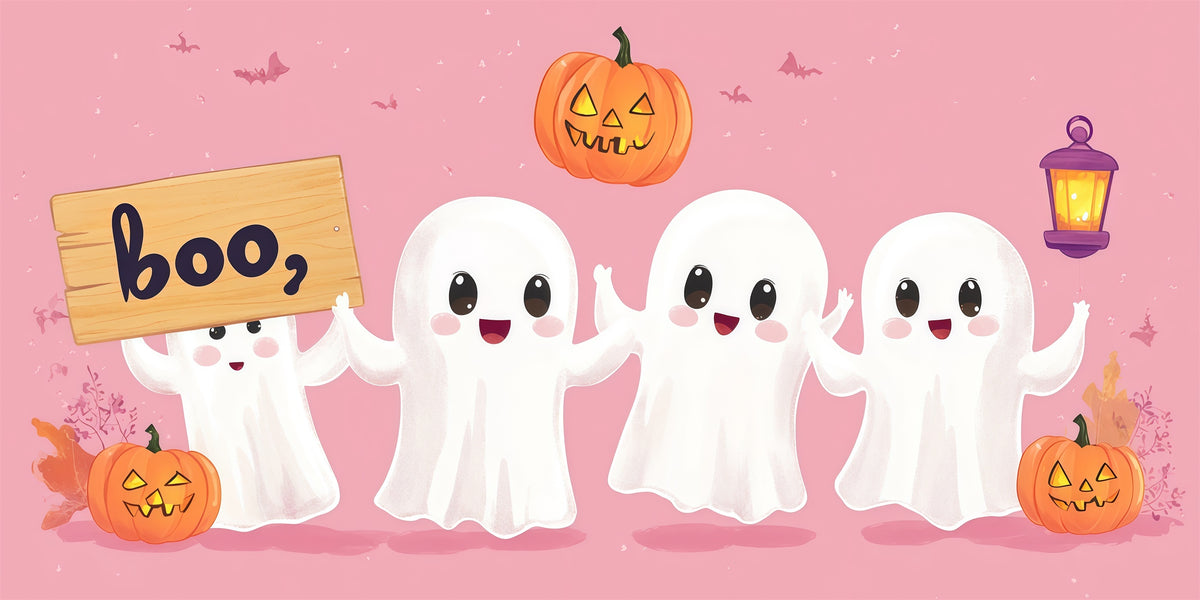 Cute Halloween Garage Door Decor Ghost Pumpkin Gathering Halloween Garage Door Poster RR68-47-2 car