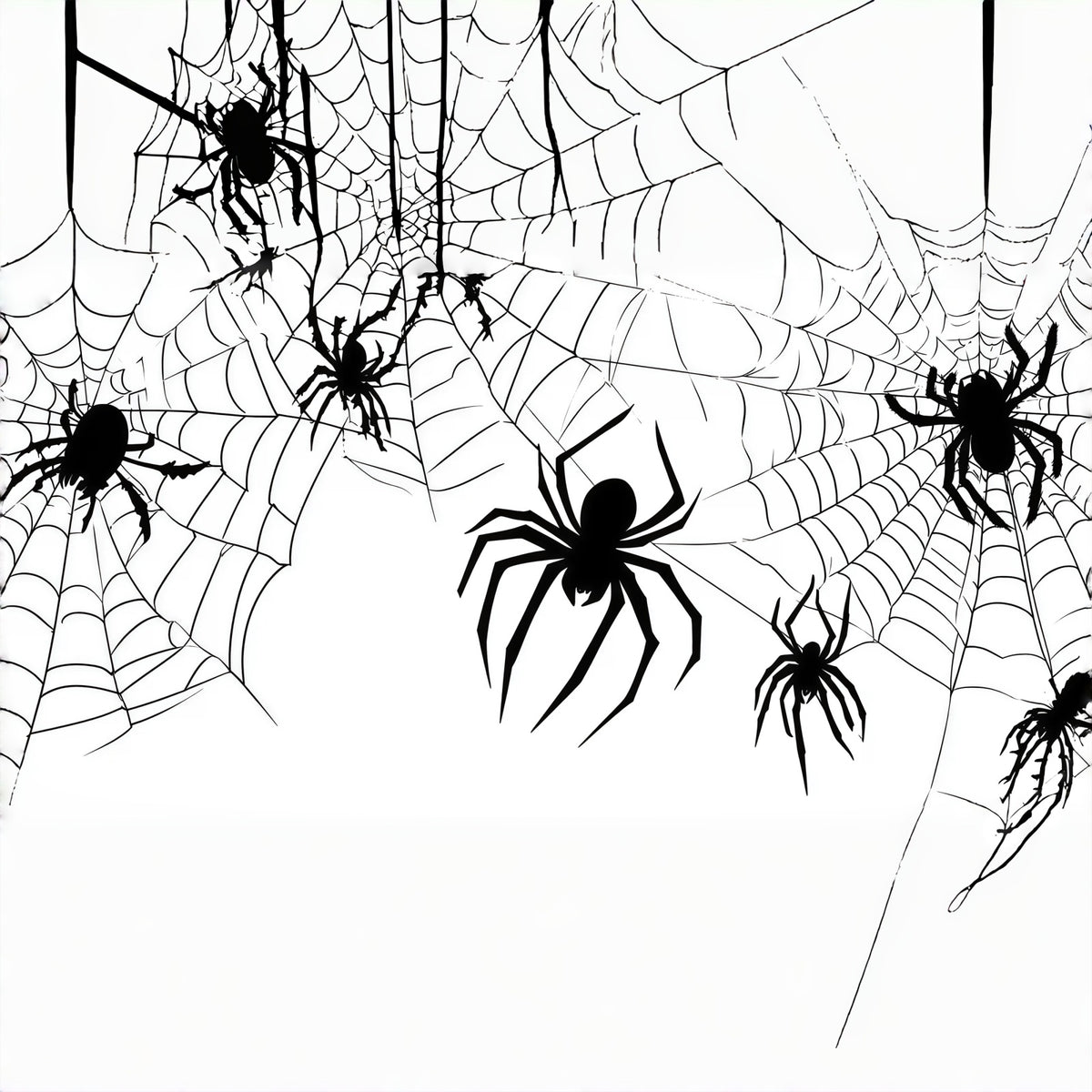 Spider Web Garage Door Cover Giant Spider Web Silhouettes Halloween Garage Decorations RR68-59-1 car