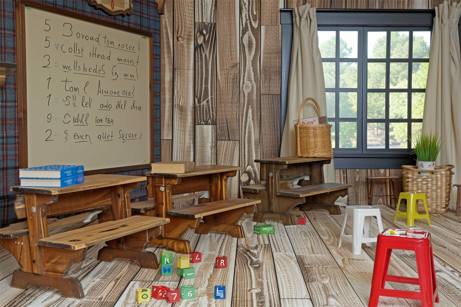 Vintage Classroom Back to School Backdrop RR7-186