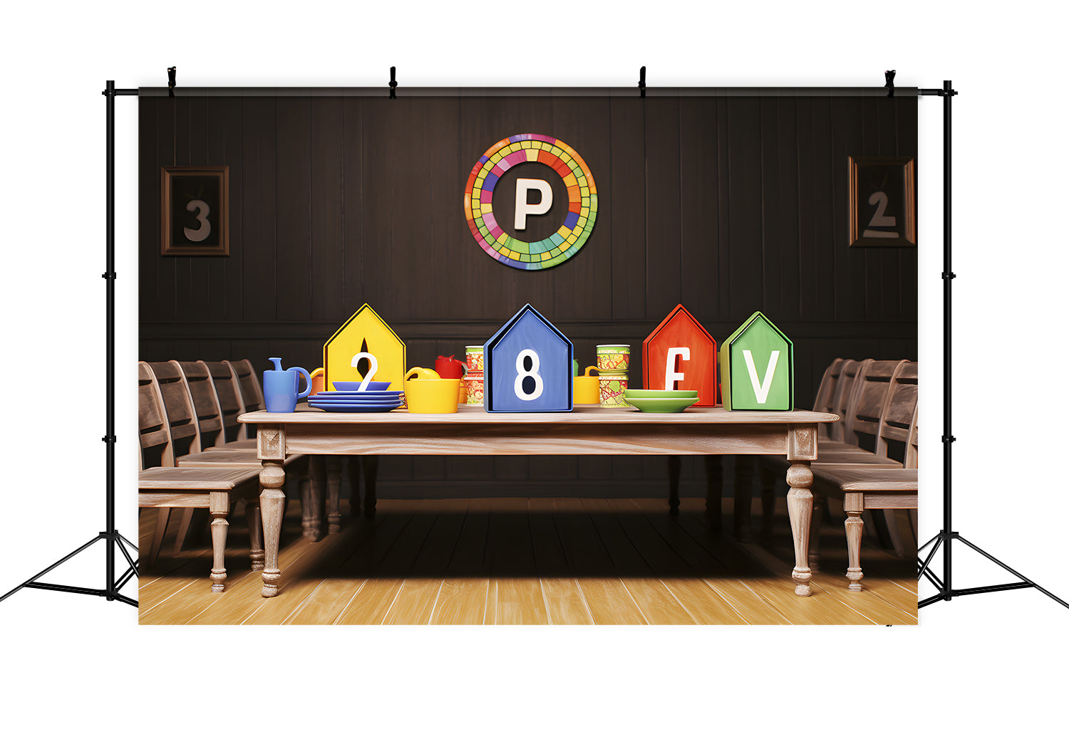 Study Table Back to School Photography Backdrop RR7-188