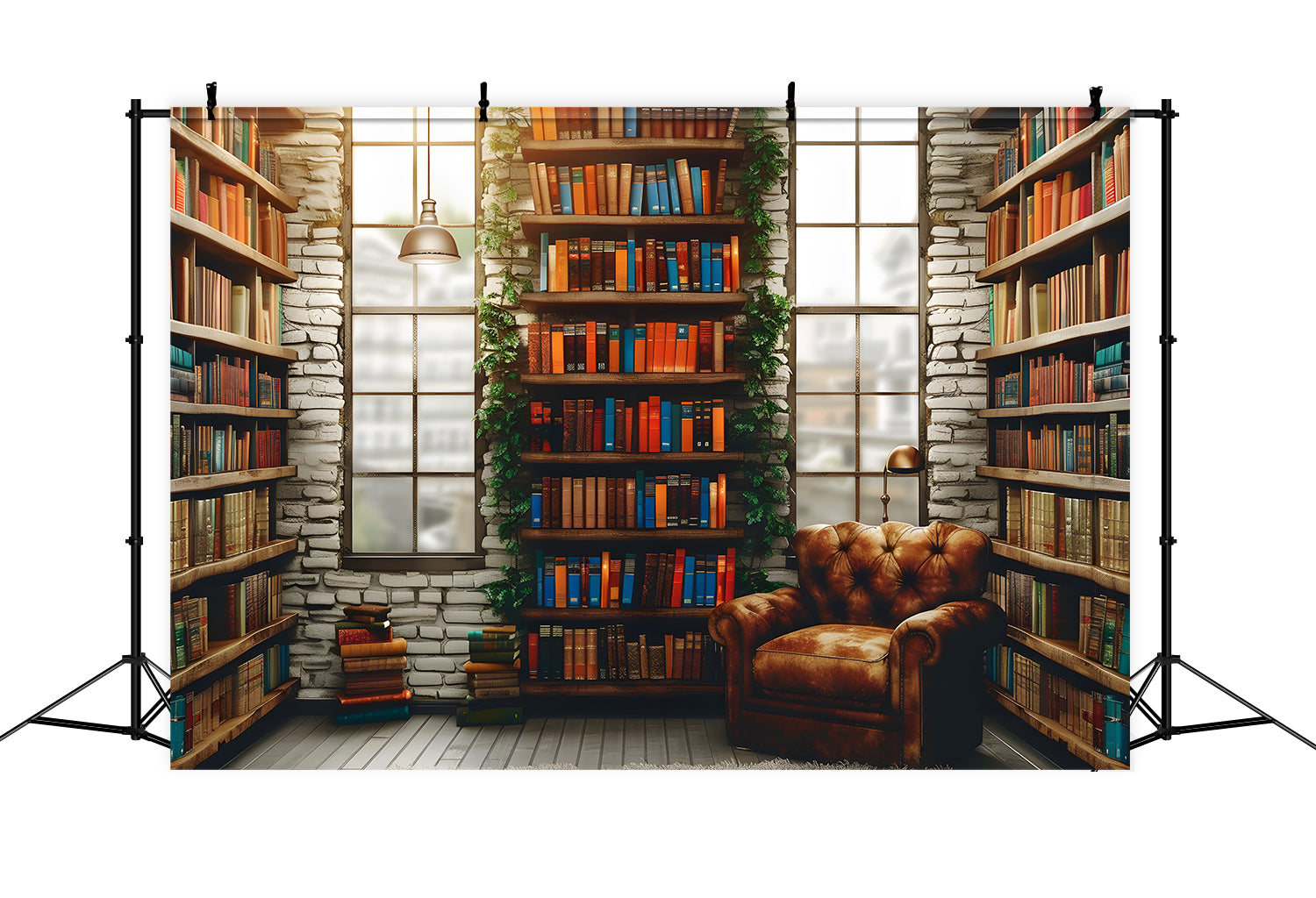 Back to School Library Books Sofa Backdrop RR7-192