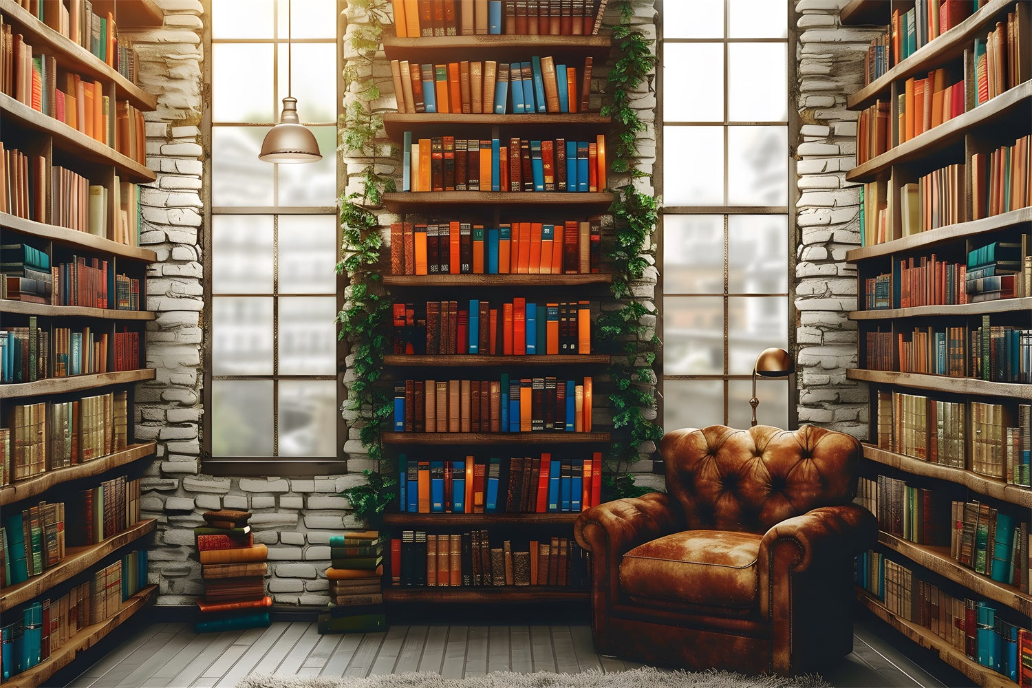 Back to School Library Books Sofa Backdrop RR7-192
