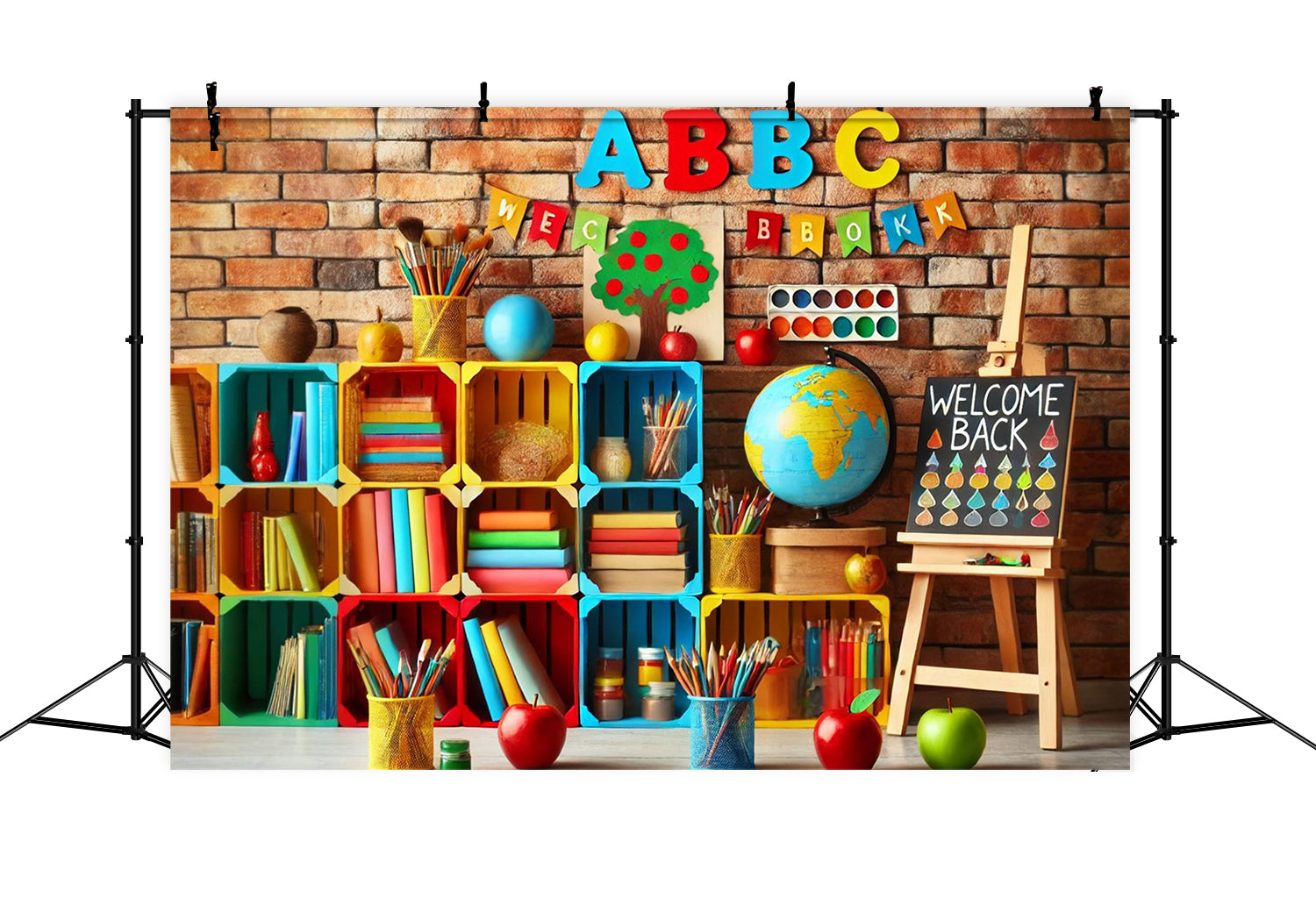 Welcome Back to School Play Room Backdrop RR7-199