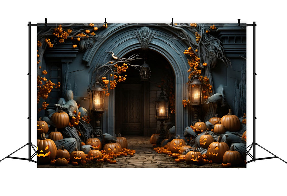 Halloween Decoration Pumpkin Photography Backdrop RR7-421