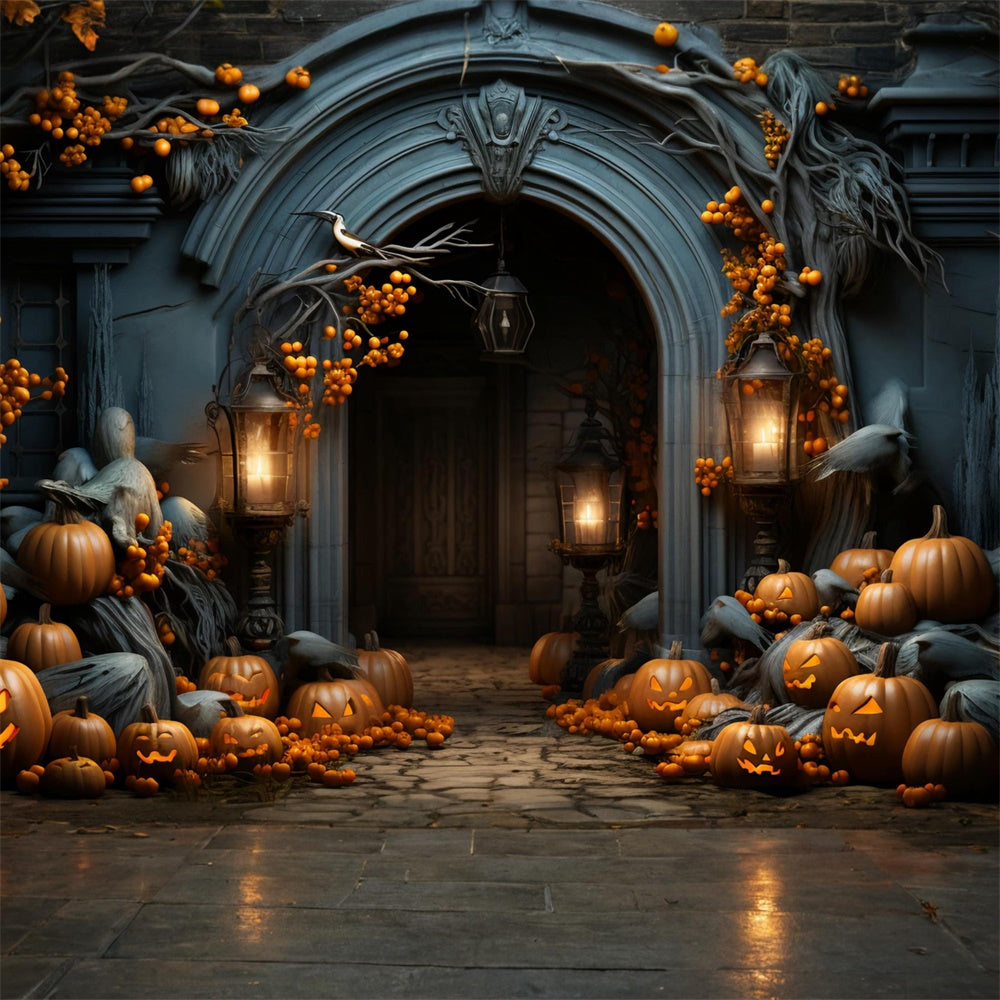 Halloween Decoration Pumpkin Photography Backdrop RR7-421