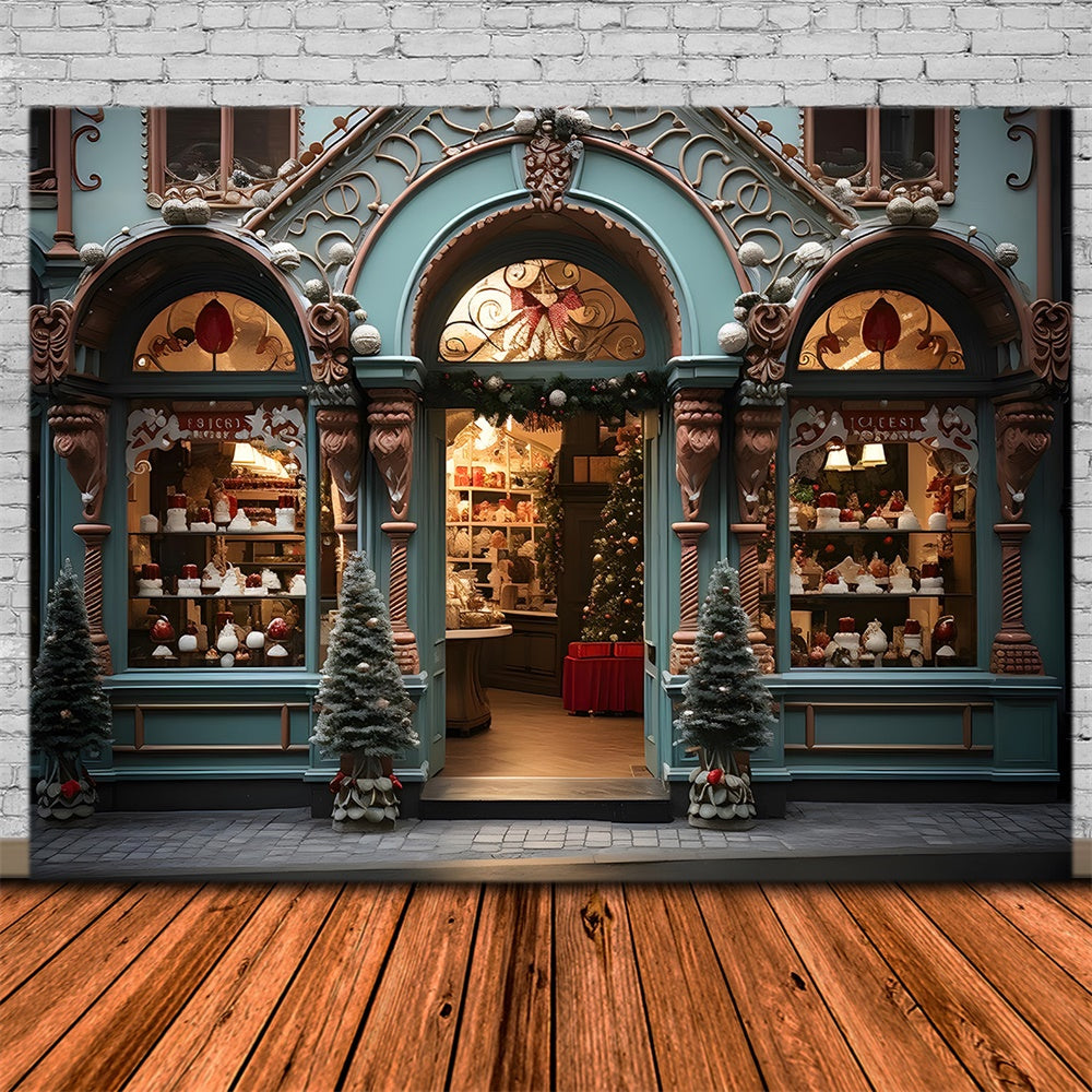 Christmas Tree Cake Shop Photography Backdrop RR7-879