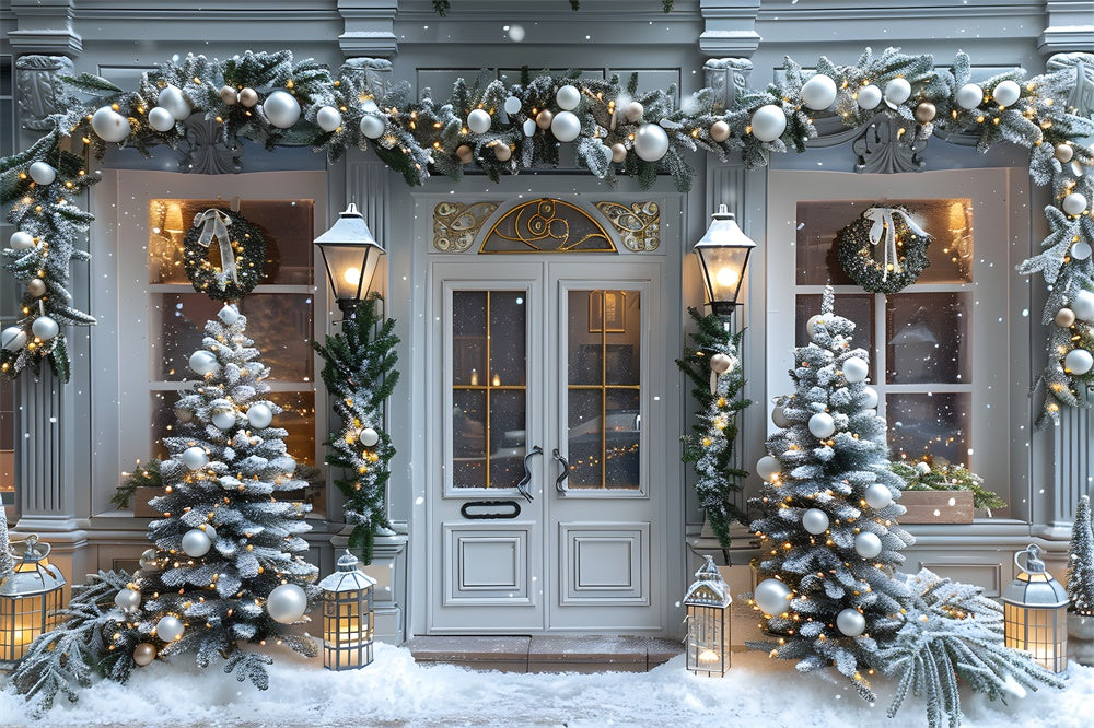 Christmas Balls Garland House Door Backdrop RR8-16